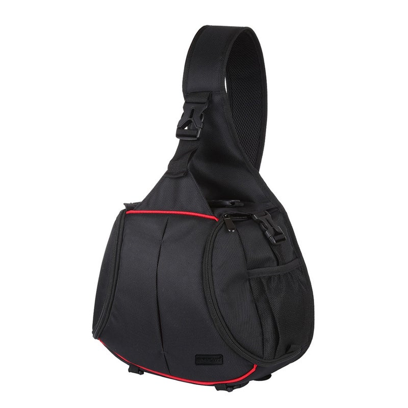 Generic - Digital SLR Camera Backpack Triangle Style Water-Resistant Single Shoulder Messenger Bag Black - Image 1