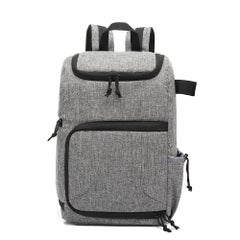 Generic Multi-functional Waterproof Knapsack Large Capacity Portable Travel Camera Bag Grey  - Image 1