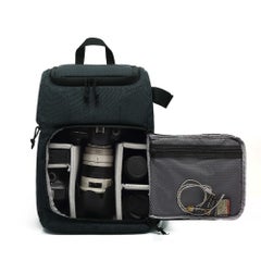 Generic Multi-functional Waterproof Knapsack Large Capacity Portable Travel Camera Bag Grey  - Image 5