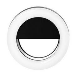 Portable Selfie LED Light Ring Fill Camera Flash for Mobile Phone Universal Black