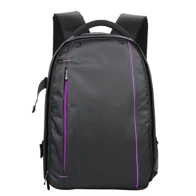 Outdoor Wear-Resisting DSLR Digital Camera Video Backpack Bag Purple  - Image 1