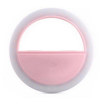 Portable Selfie LED Light Ring Fill Camera Flash for Mobile Phone Universal Pink - v1602594593/N40984607A_1