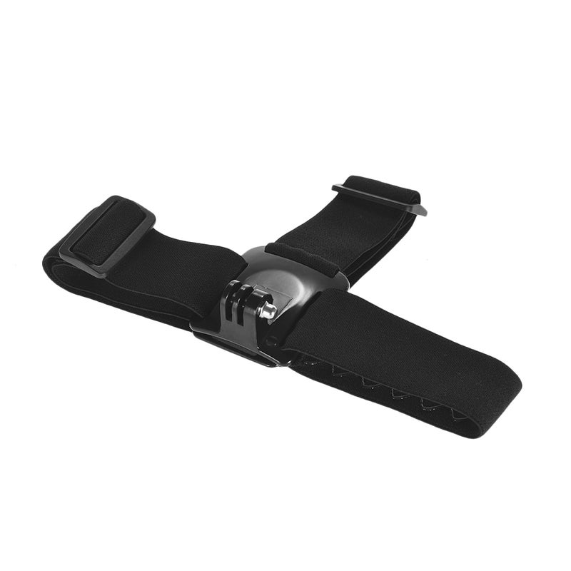 Adjustable Anti-Slip Action Camera Head Strap Headband Mount Black  - Image 2