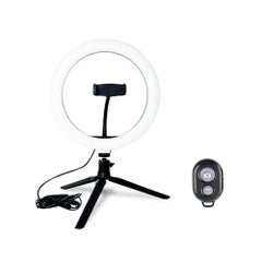 Generic LED Ring Light Studio Photo Video Dimmable Lamp Tripod Stand Selfie Camera Phone Black  - Image 1