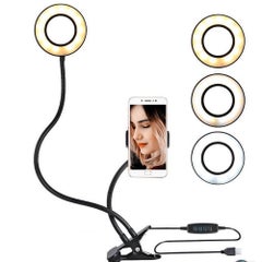 دوكولر حلقة إضاءة LED خافتة بواجهة USB للتصوير السيلفي والتصوير الفوتوغرافي وتصوير الفيديو ووضع المكياج أسود  - Image 1