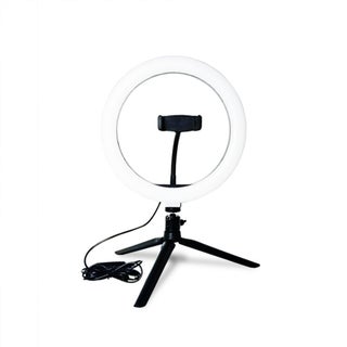 LED Ring Light Studio Photo Video Dimmable Lamp Tripod Stand Selfie Camera Phone Black - v1602594644/N40984623A_1