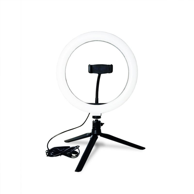 Generic - LED Ring Light Studio Photo Video Dimmable Lamp Tripod Stand Selfie Camera Phone Black - Image 1