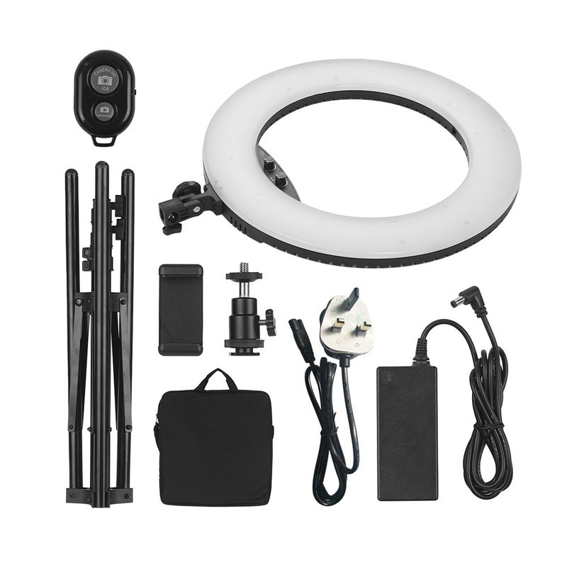 طقم مصابيح حلقية LED نوع SMD قابلة للتعتيم أسود - Image 2