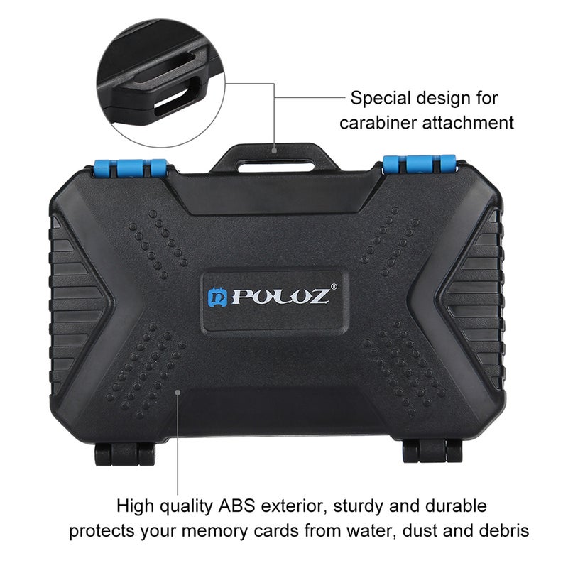 Waterproof Memory Card Reader Storage Box Black/Blue  - Image 3
