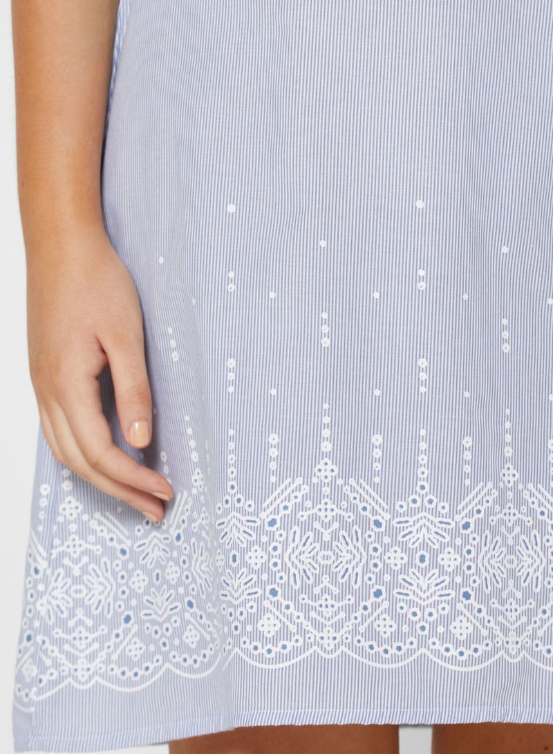 Reserved Lace Detail Nightdress Blue - Image 4