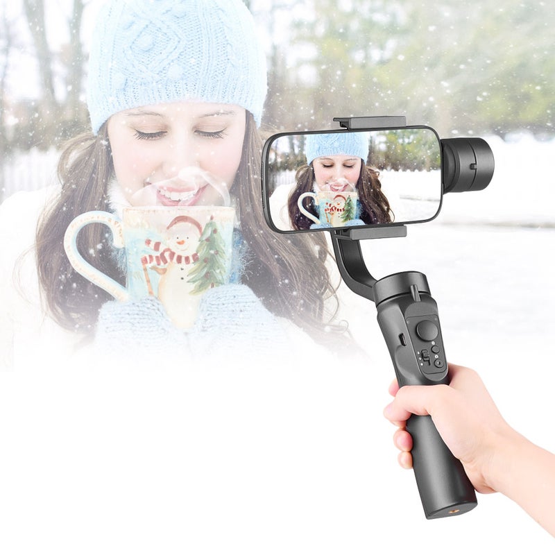 Generic - 3-Axis Handheld Gimbal Smartphone Stabilizer Black - Image 1