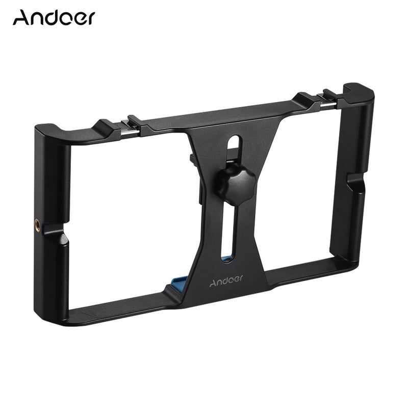 ANDOER Smartphone Film Making Grip Bracket Holder Black/Blue  - Image 3