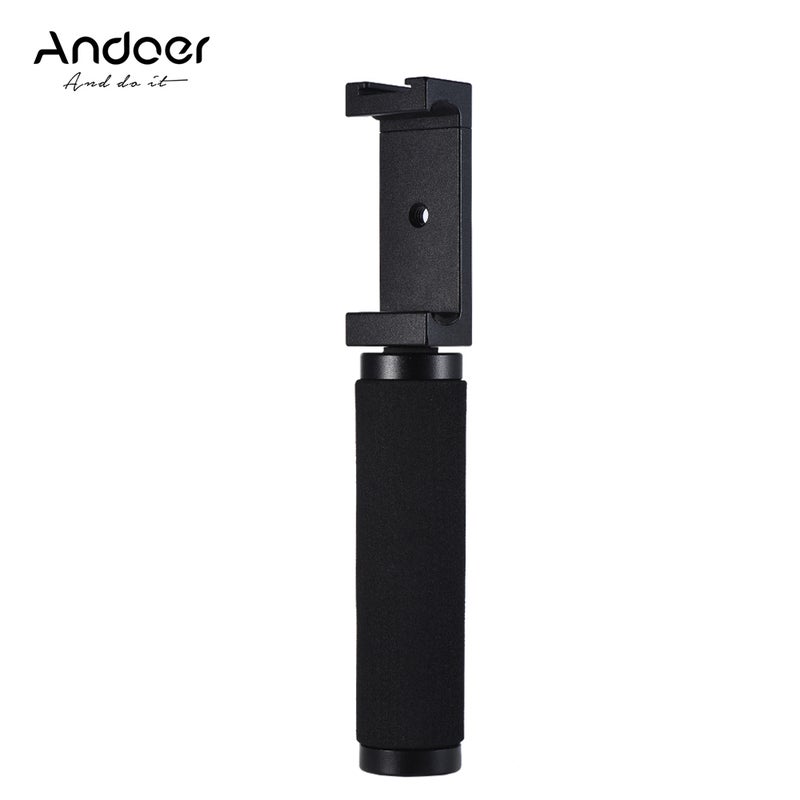 ANDOER Tripod Mount Adapter And Handle Bracket With Cold Shoe Black - Image 4