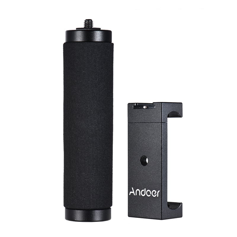 ANDOER Tripod Mount Adapter And Handle Bracket With Cold Shoe Black - Image 5