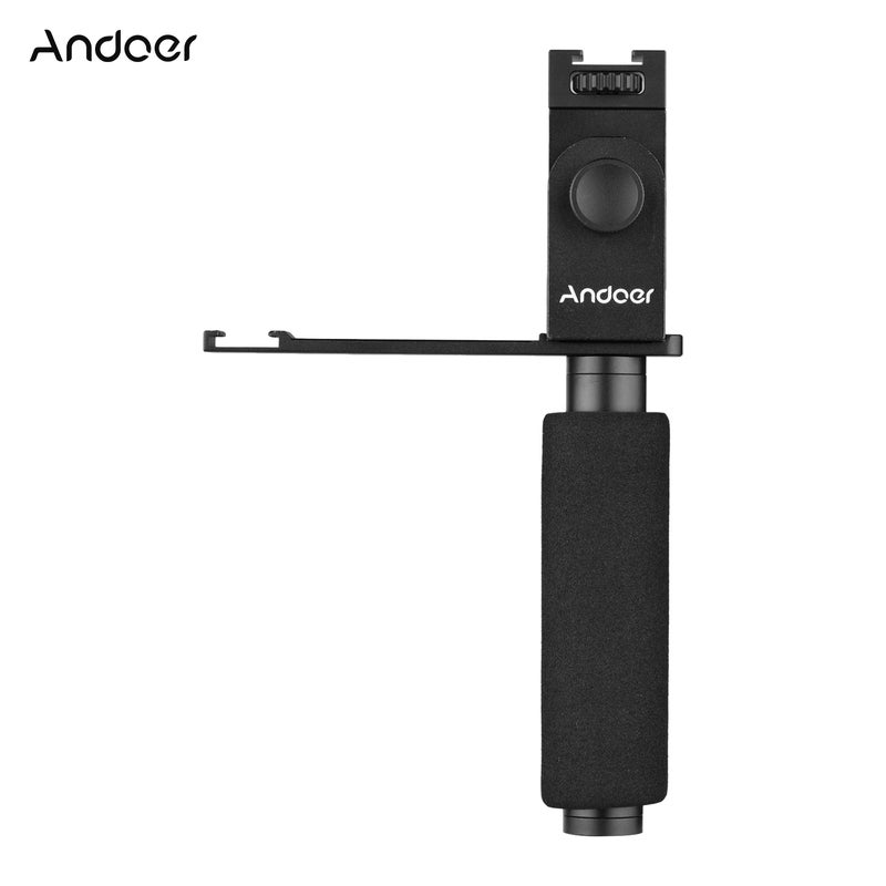 Vlogging Hand Grip Smartphone Stabilizer Black