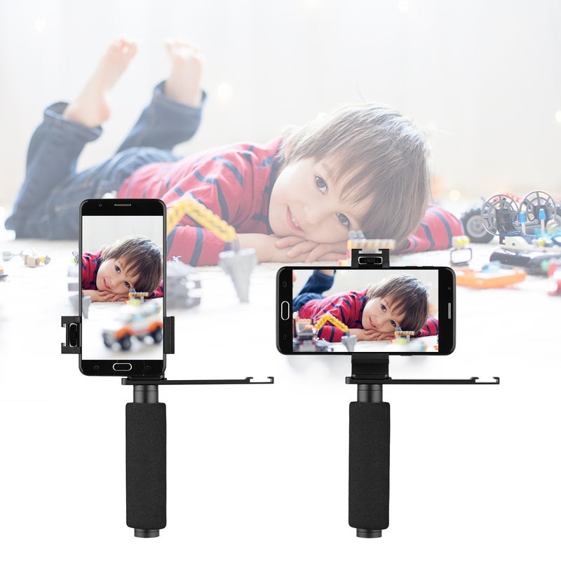 Vlogging Hand Grip Smartphone Stabilizer Black