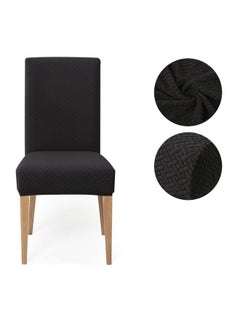 Stretchable Dining Chair Cover Black 58cm - v1602616471/N40393349A_3