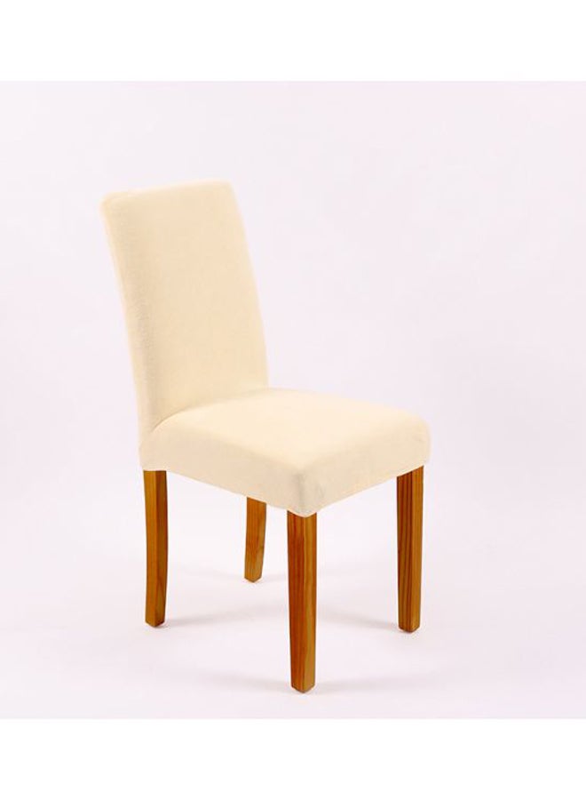 6-Piece Solid Dining Chair Cover Set Beige 6x58cm - v1602616474/N40393354A_2