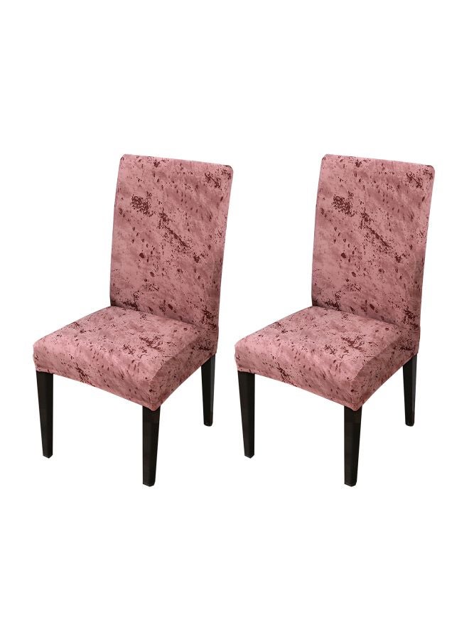 2-Piece Printed Chair Cover Set Brick Red - Image 1