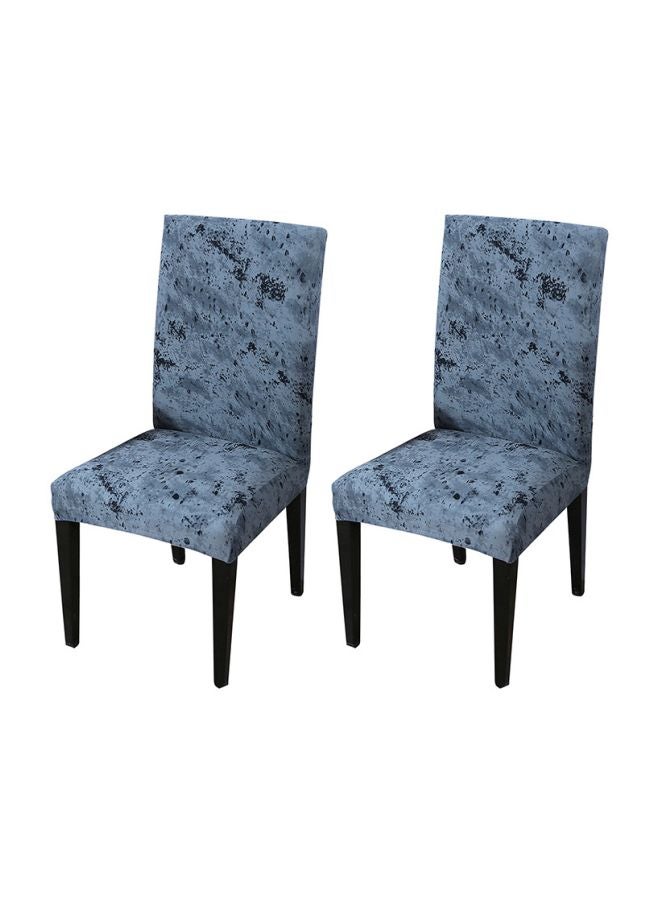 2-Piece Printed Chair Cover Set Blue - Image 1
