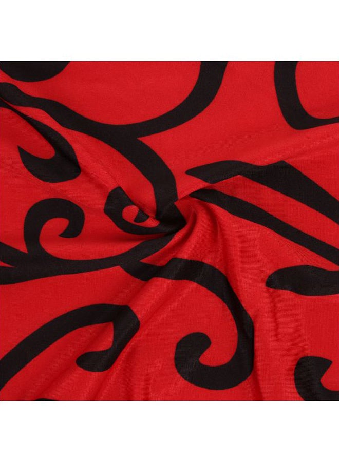 4-Piece Totem Printed Chair Cover Set Red/Black 33x22x6cm - Image 2