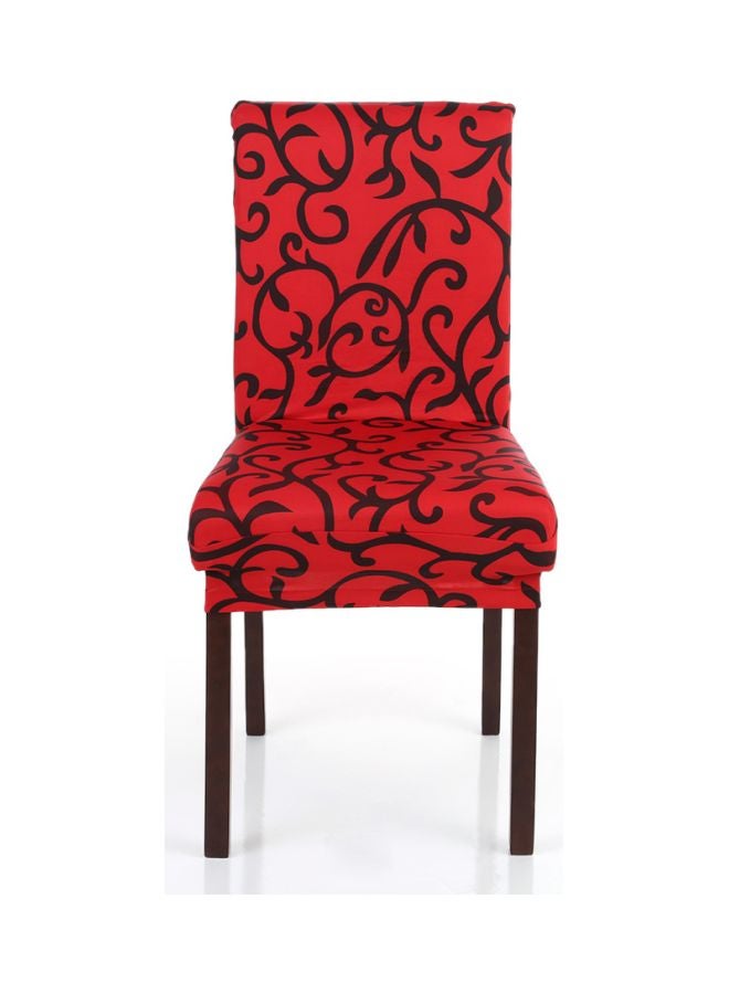 4-Piece Totem Printed Chair Cover Set Red/Black 33x22x6cm - Image 5