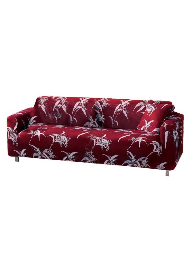 Printed Sofa Cover With Pillow Case Set Red/White - Image 1