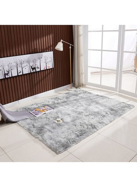 Ultra Soft Rectangle Fluffy Carpet Polyester Light Grey 400x600mm