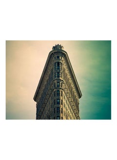 NYC Themed Self-Adhesive Wall Sticker Green/Beige 140x105cm