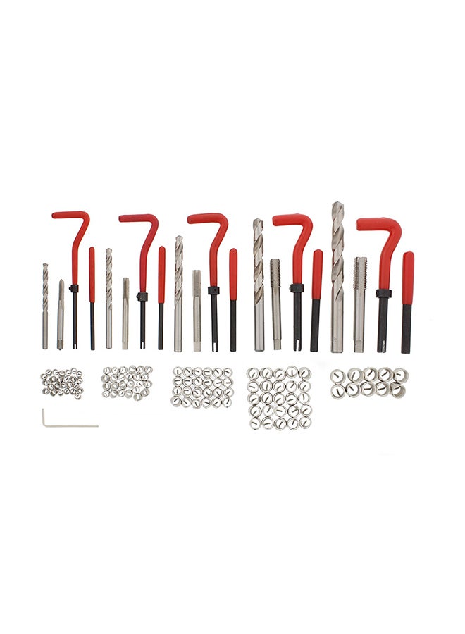 مجموعة أدوات إصلاح لولبية حلزونية بخيوط مخططة مكونة من 131 قطعة - Image 4