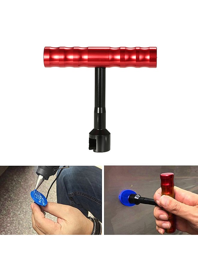 Paintless Dent Repair Tools Kit 1Pcs Red Dent Puller Removal Tool with 10Pcs Plastic Glue Tabs and 1Pcs Glass Lifter Car Suction Cup Vacuum Glass Lifter - Image 5