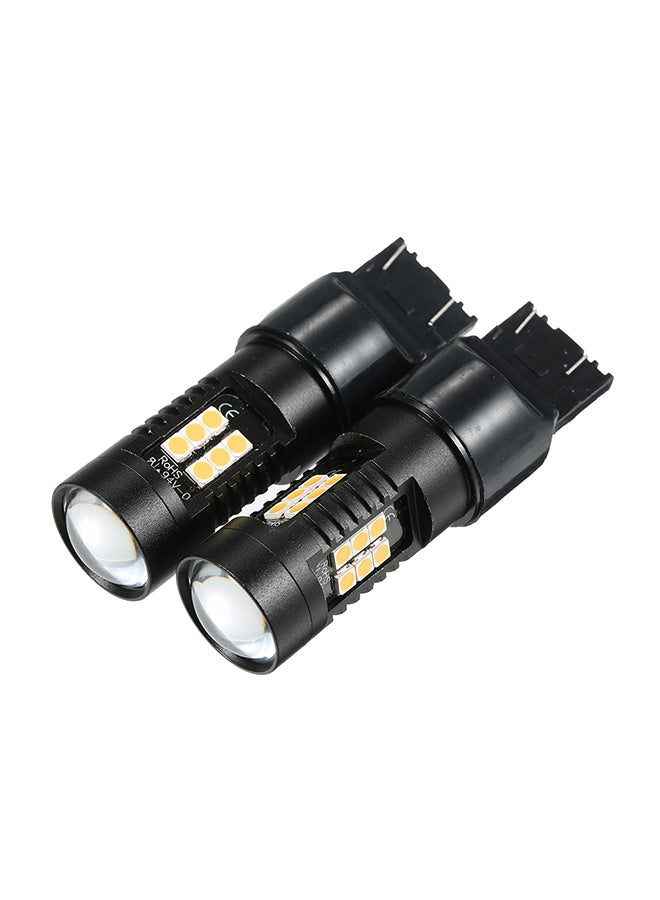 Generic 2Pcs LED Bulb Lights Auto Lamp Bulbs Car Light 7443 Yellow  - Image 2