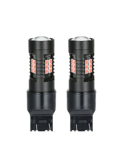 2Pcs LED Bulb Lights Auto Lamp Bulbs Car Light 7443 Red