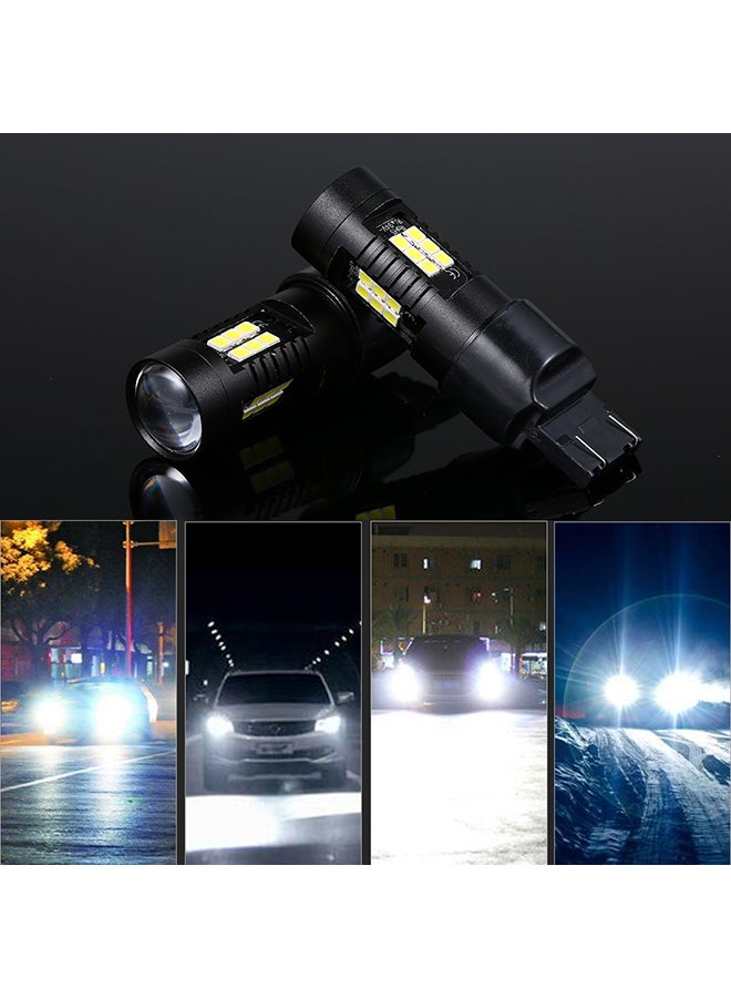 Generic 2Pcs LED Bulb Lights Auto Lamp Bulbs Car Light 7443 Red  - Image 4
