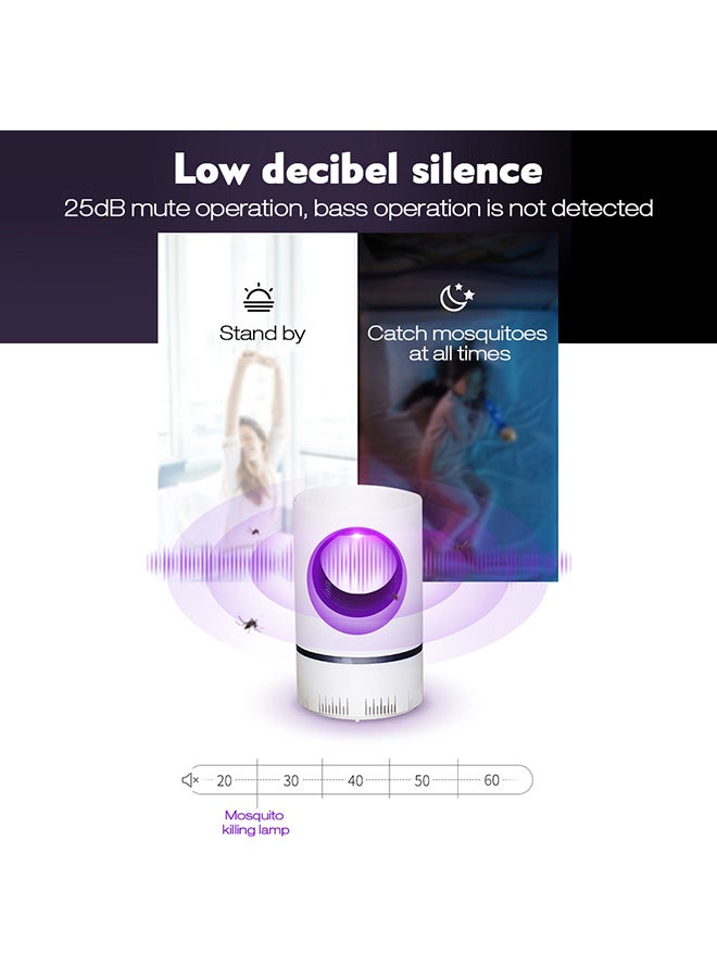 LED Electric Mosquito Killer Lamp Indoor Outdoor Insect Trap No Noise No Radiation USB Power Supply, Suction Fan,Photocatalytic UV Light - Image 4