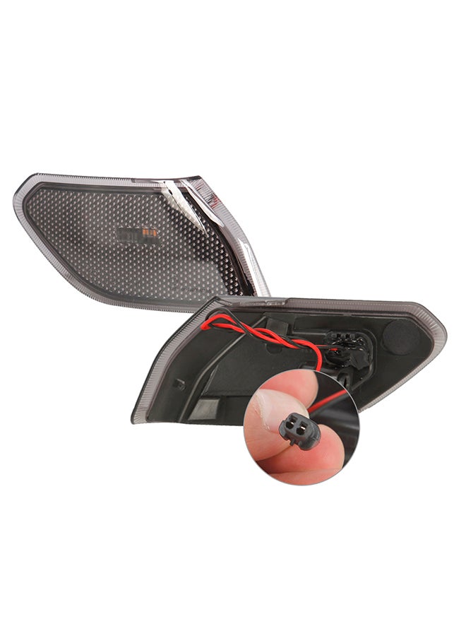 Generic 2 Pcs LED Side Maker Lights Front Fender Flares Lamps for Jeep Wrangler JL 2018-2019,Smoke Lens Turn Signal Parking Lamp  - Image 5