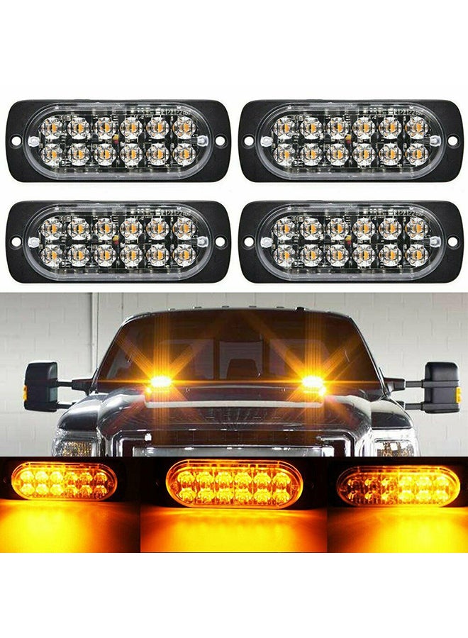 Generic 4-Piece Amber Hazard Beacon Emergency Light With Mounting Accessories  - Image 4