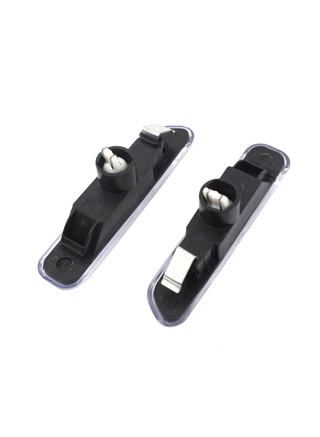 Generic 1 Pair Full LED Strip Side Marker Light Front Fender Turn Signal Lamp Assembly Replacement Pair Replacement for BMW E46 White  - Image 2