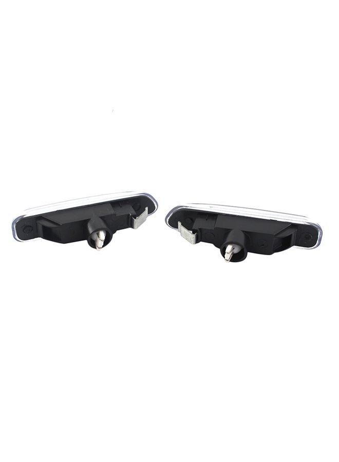 Generic 1 Pair Full LED Strip Side Marker Light Front Fender Turn Signal Lamp Assembly Replacement Pair Replacement for BMW E46 White  - Image 3