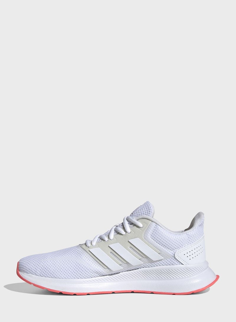 Adidas Runfalcon Classic Sports Shoes Cloud White/Signal Pink  - Image 2
