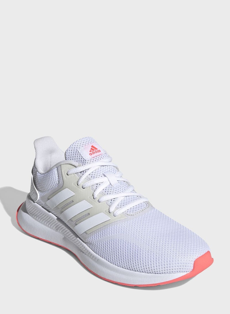 Adidas Runfalcon Classic Sports Shoes Cloud White/Signal Pink  - Image 3