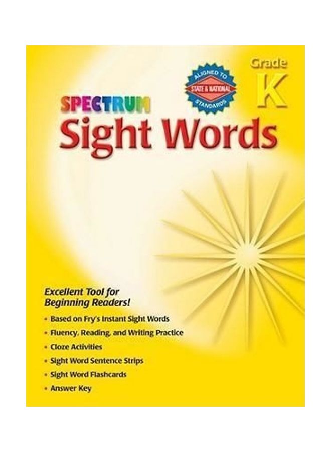 Sight Words, Grade K Paperback English by Spectrum - 01032018 - Image 2