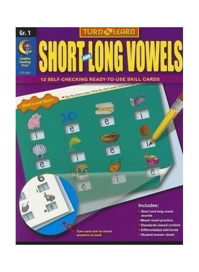 Short and Long Vowels : Grade 1 paperback english - 01032018  - Image 1