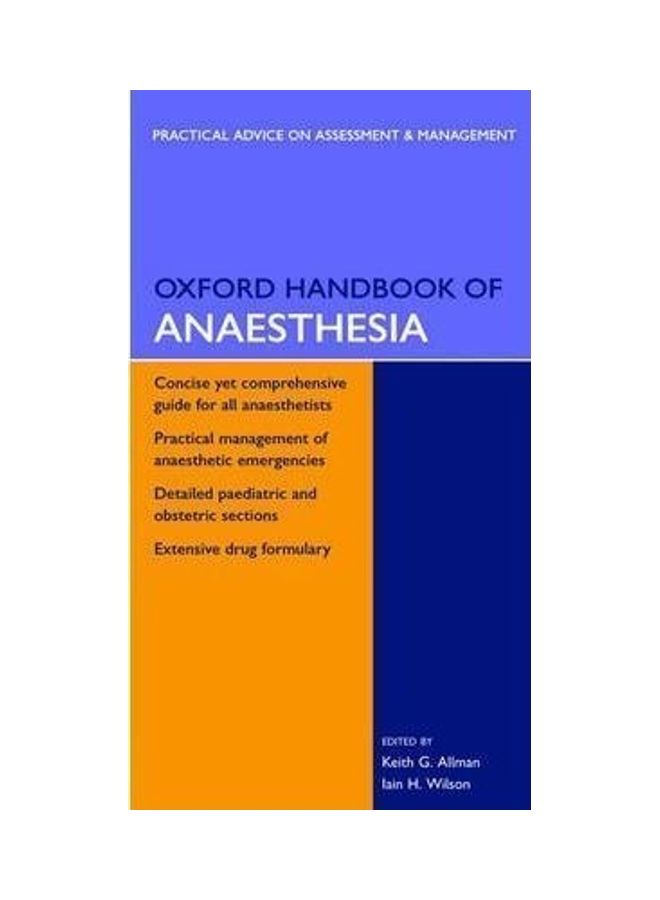 Oxford Handbook of Anaesthesia Paperback English by Keith G. Allman - 1/3/2018 - Image 2