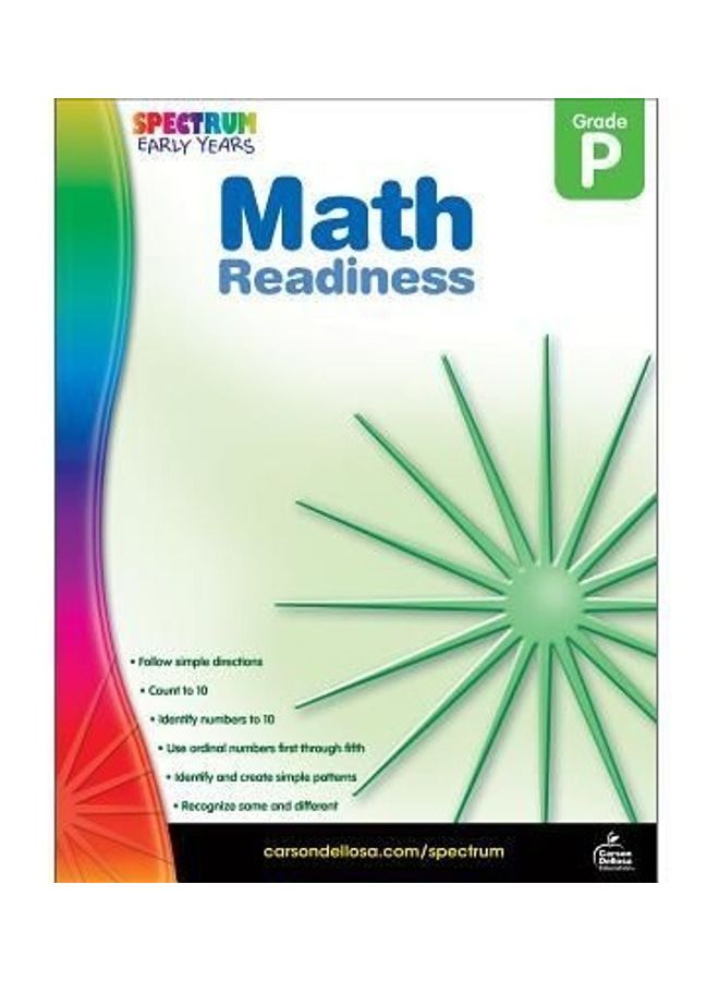 Math Readiness Grade P Paperback English by Spectrum - 1/3/2018