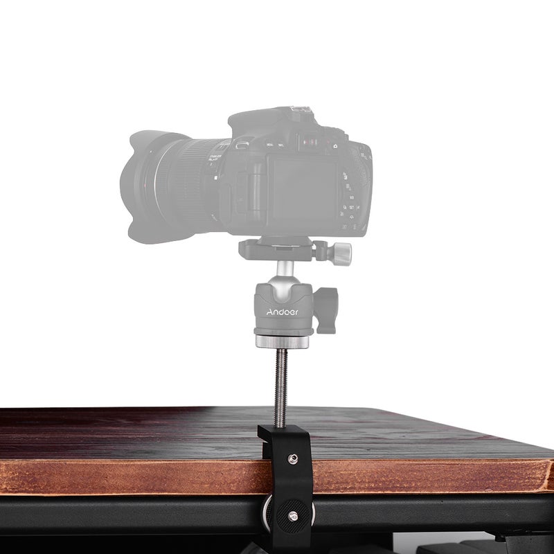 ANDOER MFC-60 Heavy Duty Photography Desk Tree Multifunctional C-shaped Clamp Black  - Image 4