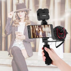 ANDOER Smartphone Vlogging Hand Grip Mobile Phone Video Recording Holder Black  - Image 4