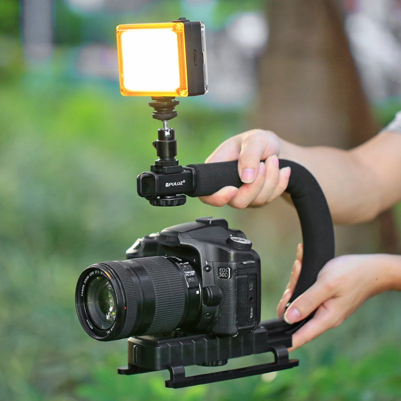 PULUZ U-Shaped Camera Holder Portable Handheld DV Bracket Stabilizer Kit Black  - Image 5