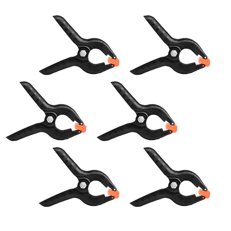 Generic 6 Pieces Backdrop Spring Clamp Clip Black/Orange  - Image 3