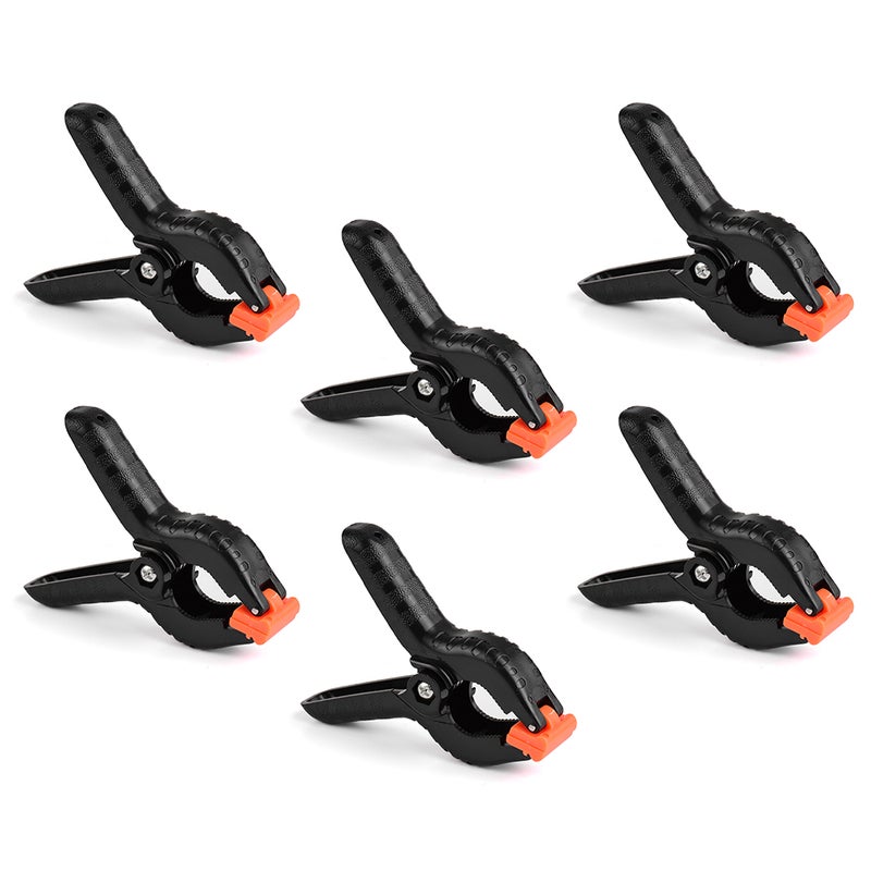 Generic 6 Pieces Backdrop Spring Clamp Clip Black/Orange  - Image 4